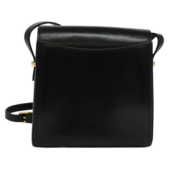 BALLY Shoulder Bag Leather Black Auth - Picture 3 of 16